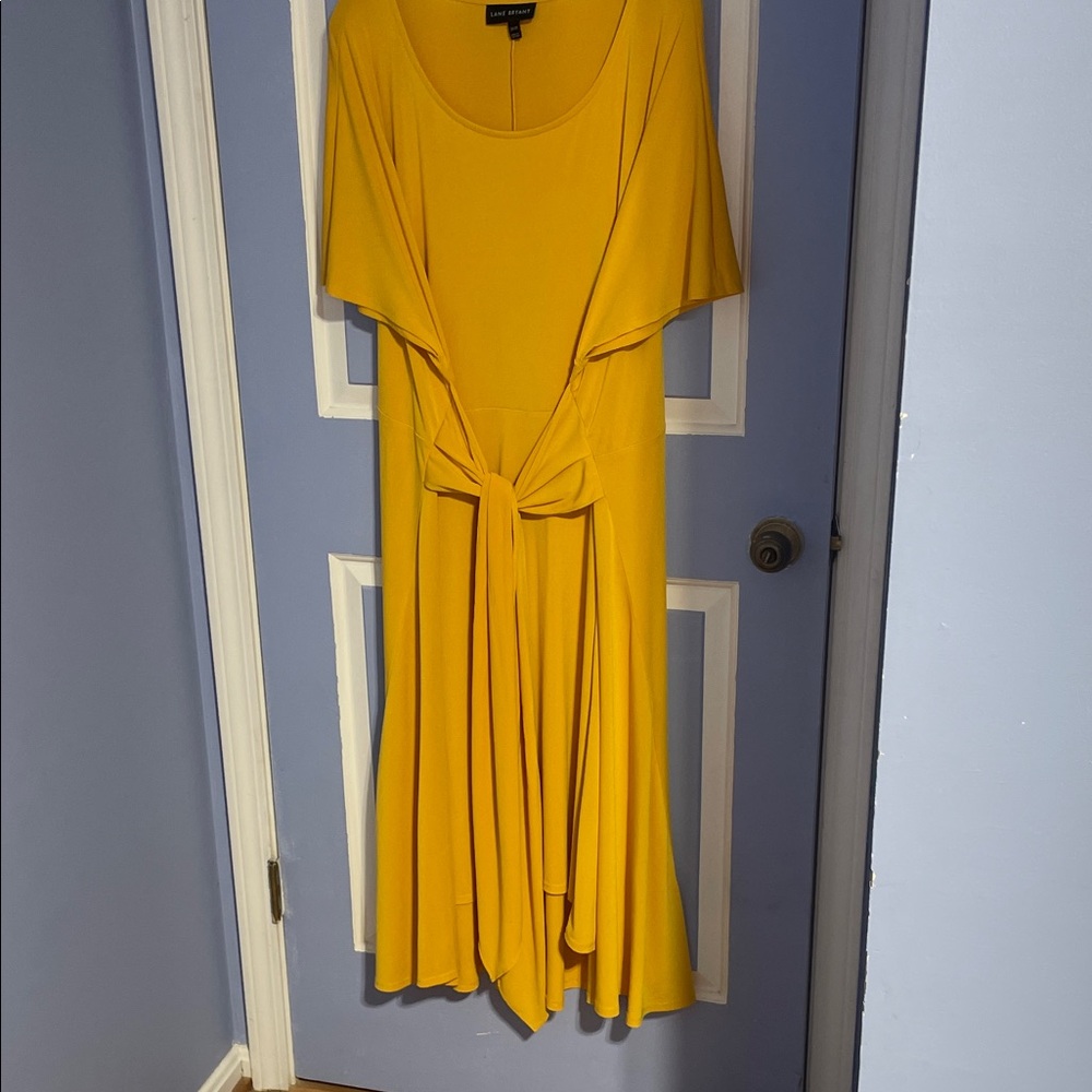Lane Bryant Asymmetrical Yellow Dress